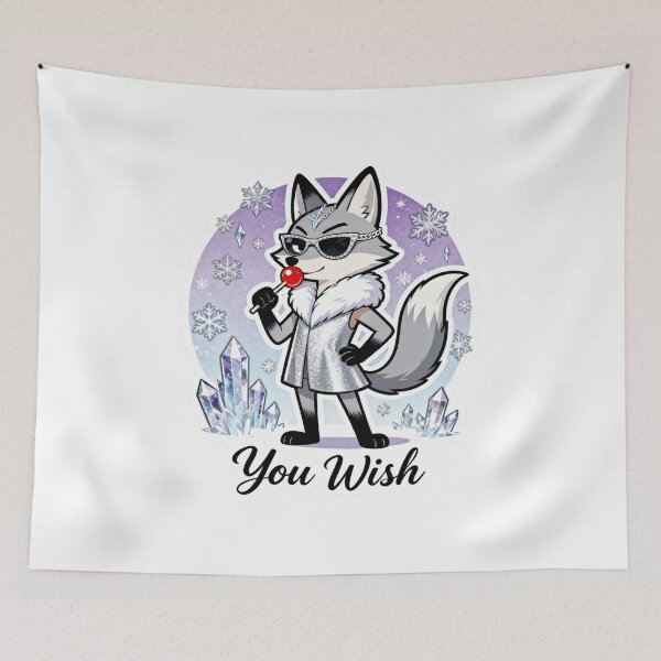 Item preview, Cold Silver Fox Sticker YOU WISH 14 designed and sold by HealthyEnvy.