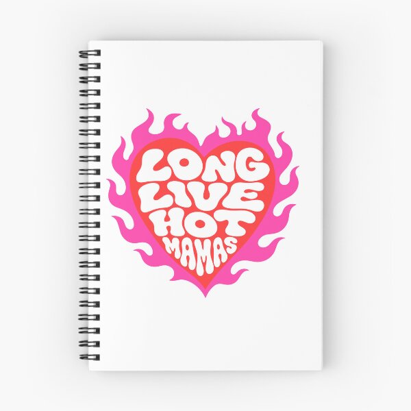 Item preview, Long Live Hot Mamas Flaming Heart in Red and Pink Mother's Day Design designed and sold by yellowpumkin.