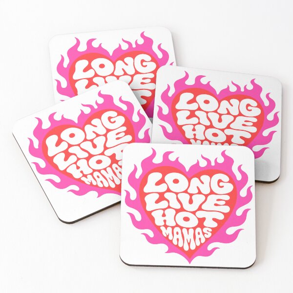 Item preview, Long Live Hot Mamas Flaming Heart in Red and Pink Mother's Day Design designed and sold by yellowpumkin.