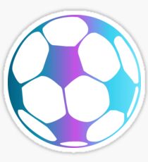 Purple and Blue Fade Soccer Ball Sticker