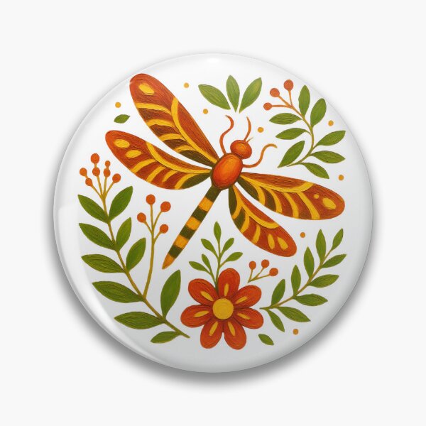 Item preview, Dragonfly Folk Art designed and sold by VibranPalette.