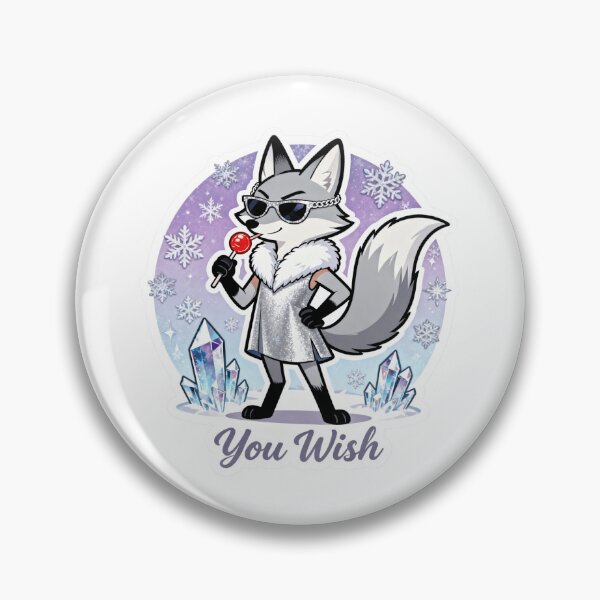 Item preview, Cold Silver Fox Sticker YOU WISH 15 designed and sold by HealthyEnvy.