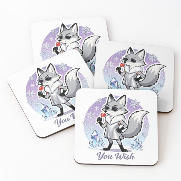 Item preview, Cold Silver Fox Sticker YOU WISH 15 designed and sold by HealthyEnvy.
