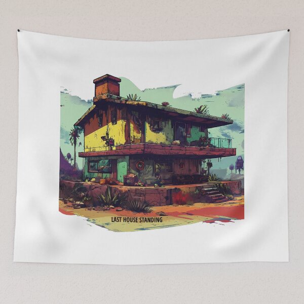 Item preview, LAST HOUSE STANDING - Post-Apocalyptic Architecture Sketch designed and sold by Modern Nest Art.