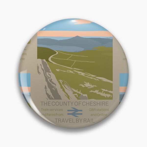 Item preview, Vintage style railway poster - The county of cheshire designed and sold by House Of Poe.