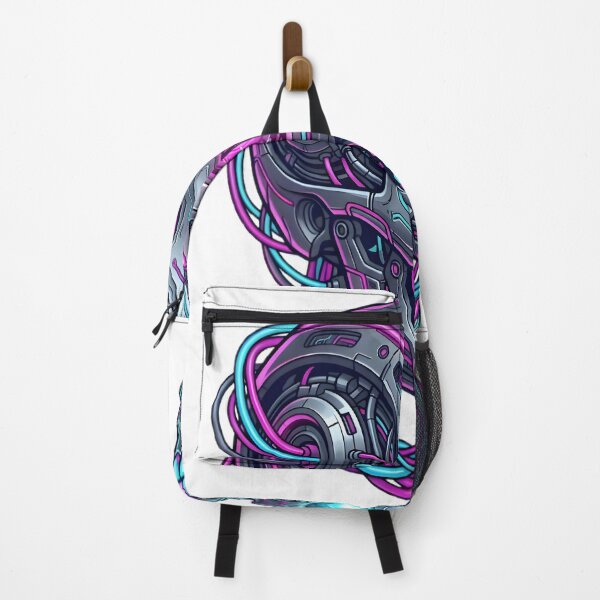 Item preview, Futuristic Cyber Skull in Neon Colors designed and sold by elementos20.