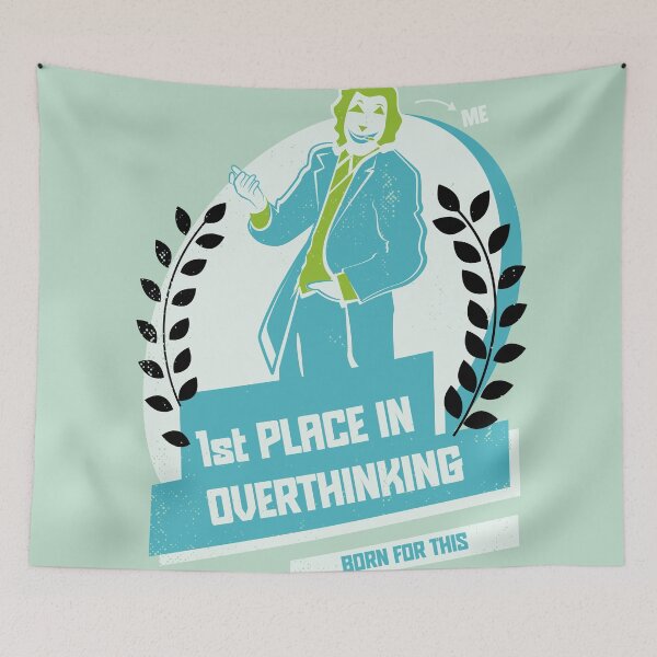 Item preview, 1st Place in Overthinking (blue version) designed and sold by beboplab.