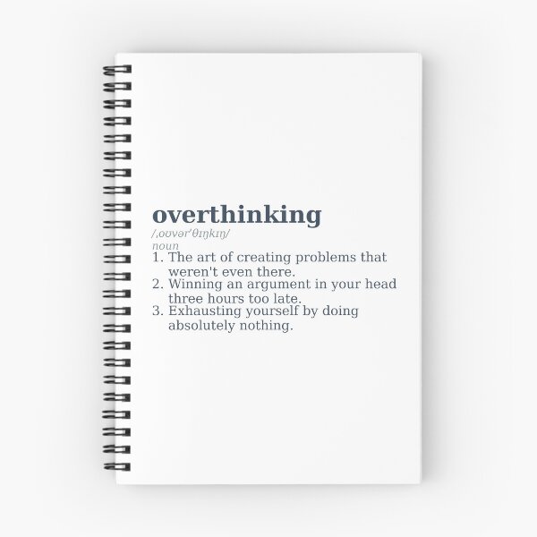 Item preview, Overthinking Definition - Sarcastic Dictionary Design designed and sold by UkrainianSpain.