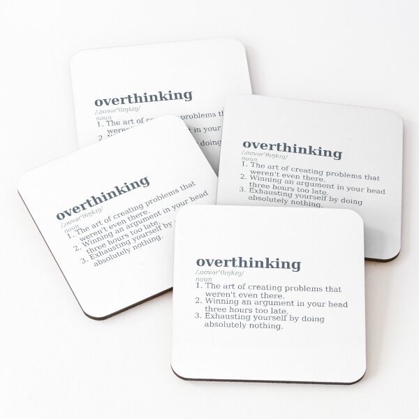 Item preview, Overthinking Definition - Sarcastic Dictionary Design designed and sold by UkrainianSpain.