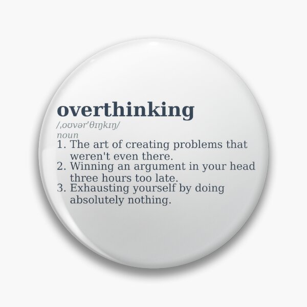 Item preview, Overthinking Definition - Sarcastic Dictionary Design designed and sold by UkrainianSpain.