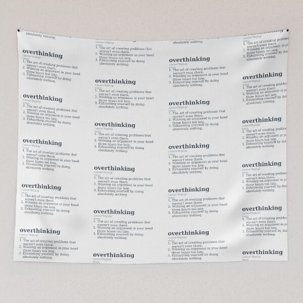 Item preview, Overthinking Definition - Sarcastic Dictionary Design designed and sold by UkrainianSpain.