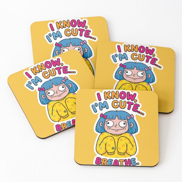 Item preview, I know, I'm cute... Breathe – Funny and Cute Illustration of an Ugly Girl designed and sold by Alan-David.