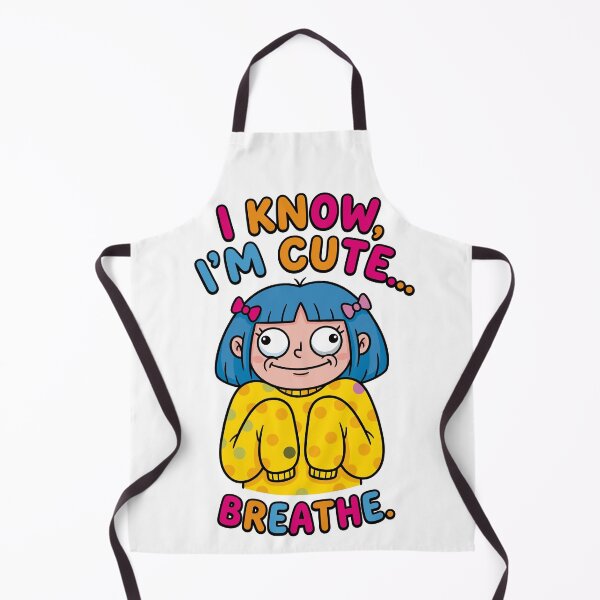 Item preview, I know, I'm cute... Breathe – Funny and Cute Illustration of an Ugly Girl designed and sold by Alan-David.