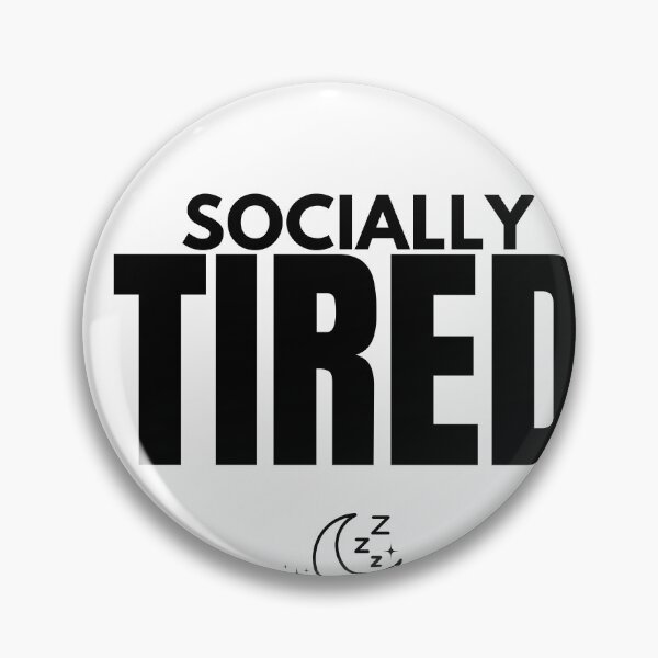 Item preview, Socially Tired Minimalist Introvert Quote Clean Aesthetic Design designed and sold by Uvclick.