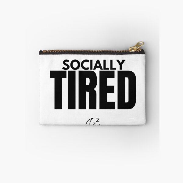 Item preview, Socially Tired Minimalist Introvert Quote Clean Aesthetic Design designed and sold by Uvclick.