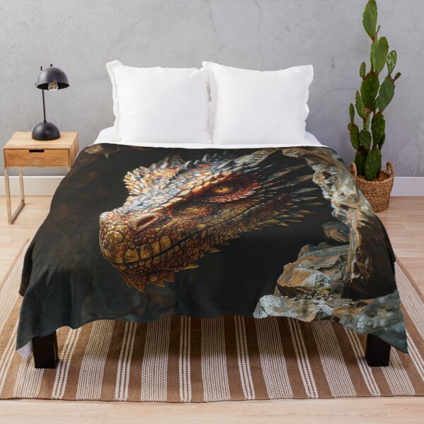 Item preview, Realistic Dark Dragon Fantasy Creature Portrait designed and sold by BetweenForms.