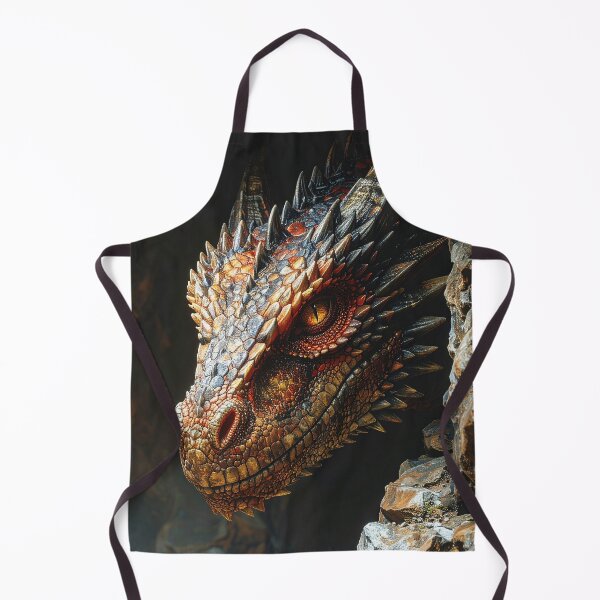 Item preview, Realistic Dark Dragon Fantasy Creature Portrait designed and sold by BetweenForms.