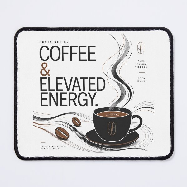 Item preview, Sustained by Coffee & Elevated Energy T-Shirt | Luxury Coffee Streetwear Graphic Tee | Minimalist Espresso Fashion Design designed and sold by ZorviqueStudio.