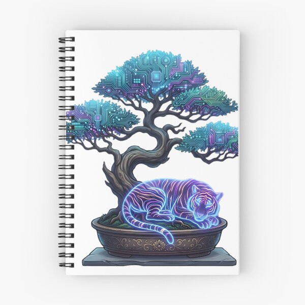 Item preview, Neon Tiger under a Holographic Bonsai designed and sold by elementos20.