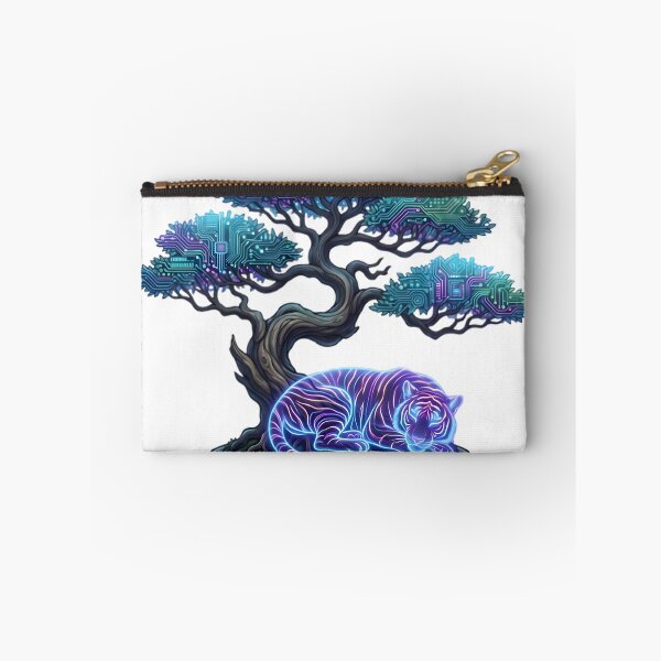 Item preview, Neon Tiger under a Holographic Bonsai designed and sold by elementos20.
