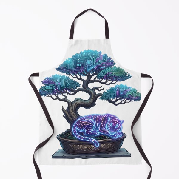 Item preview, Neon Tiger under a Holographic Bonsai designed and sold by elementos20.
