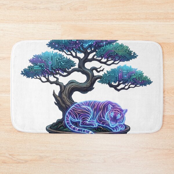 Item preview, Neon Tiger under a Holographic Bonsai designed and sold by elementos20.
