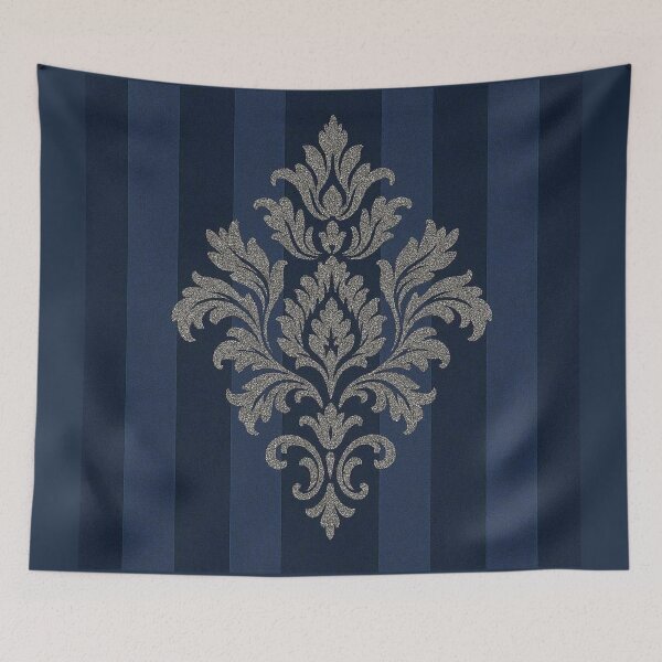 Item preview, Striped Blue & Smoky Gray Baroque designed and sold by DesignsByPrnces.