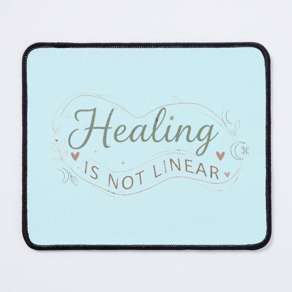 Item preview, Healing Is Not Linear Mental Health Recovery Emotional Growth Quote Design designed and sold by Soft Strength Studio.