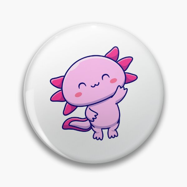 Item preview, Cute Axolotl Waving Pink Salamander Cartoon designed and sold by jbraunl.