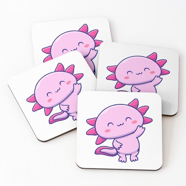 Item preview, Cute Axolotl Waving Pink Salamander Cartoon designed and sold by jbraunl.