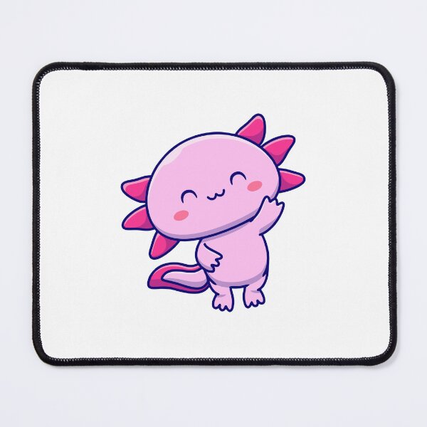 Item preview, Cute Axolotl Waving Pink Salamander Cartoon designed and sold by jbraunl.