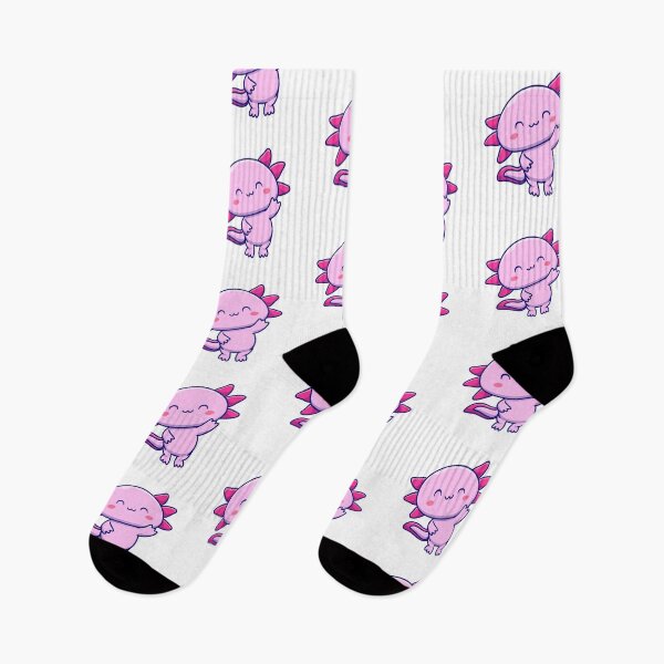 Item preview, Cute Axolotl Waving Pink Salamander Cartoon designed and sold by jbraunl.