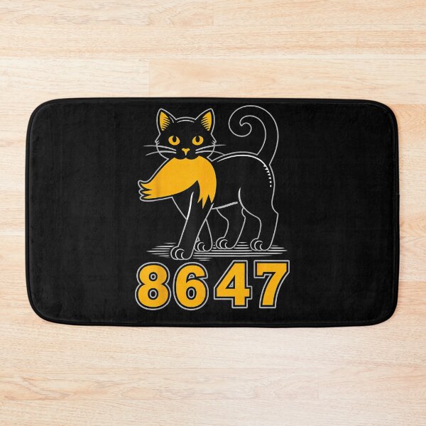 Item preview, 86 47 Black Cat Vintage Mystery Numbers Cat Lover designed and sold by studiopekepeke.