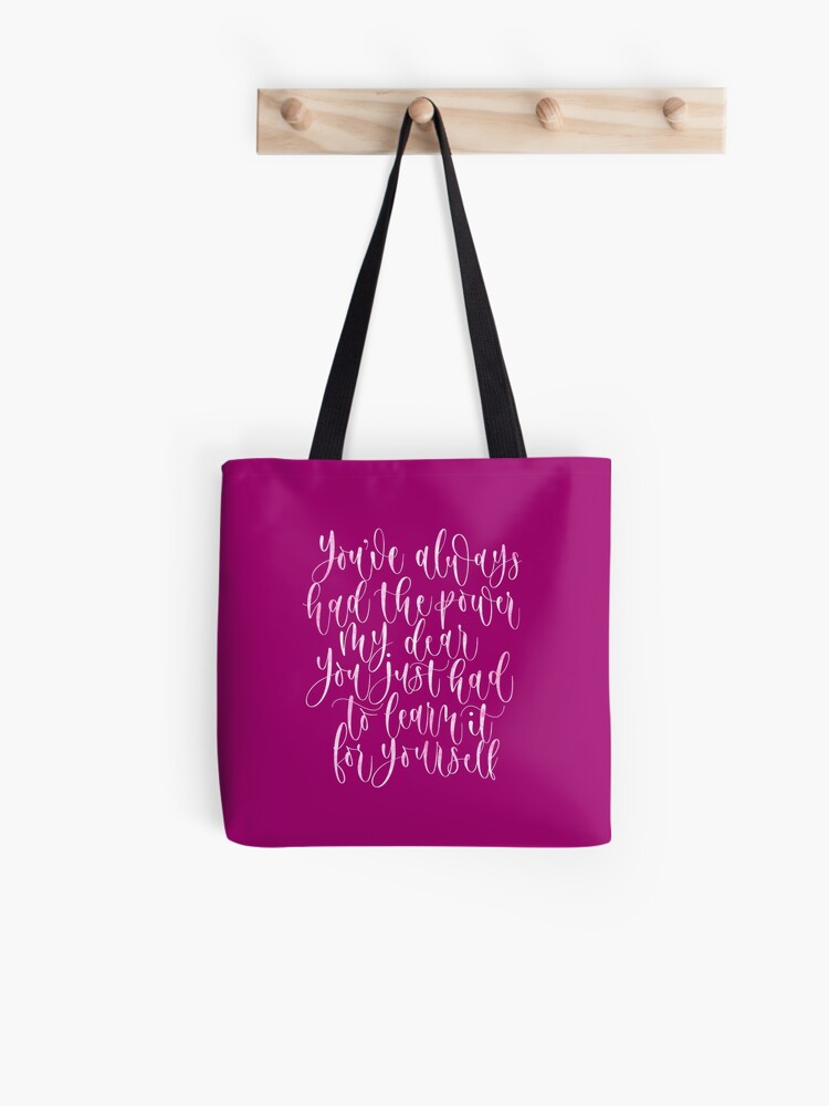 Tote Bag Magicien D Oz Citation De Glinda Par Alwaysbookish Redbubble