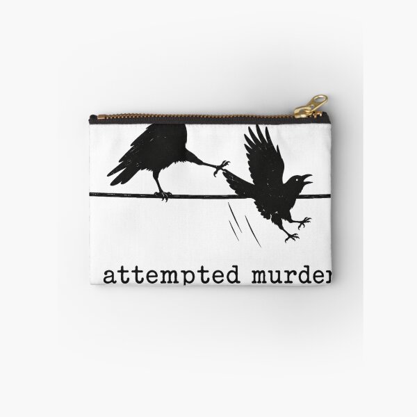 Item preview, Crow Humor Minimalist Attempted Murder T-Shirt for Dark Comedy Fans designed and sold by RickE.