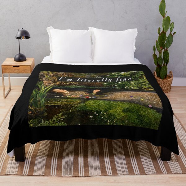 Item preview, I'M Literally Fine Ophelia Painting Sarcastic Art Meme designed and sold by studiopekepeke.