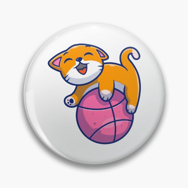 Item preview, Playful Orange Cat Pink Basketball designed and sold by jbraunl.