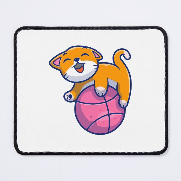 Item preview, Playful Orange Cat Pink Basketball designed and sold by jbraunl.
