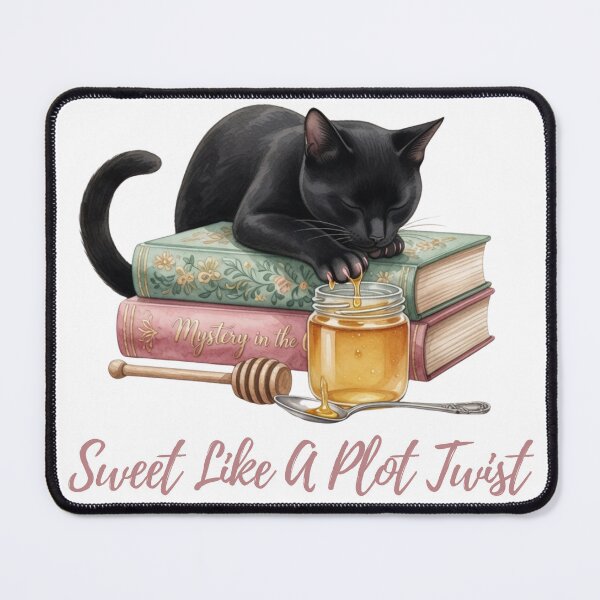 Item preview, Sweet Like A Plot Twist — Honey Cat Cozy Reader Tee designed and sold by kosimazaki.