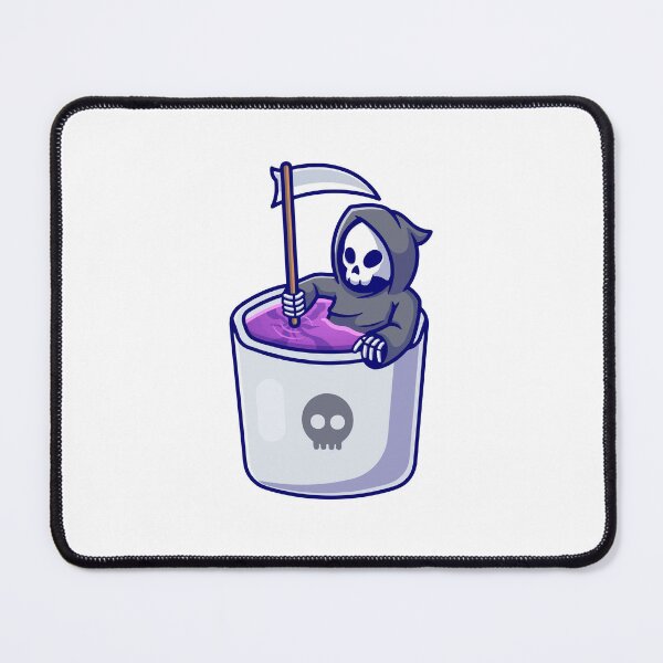 Item preview, Cute Grim Reaper Relaxing in Cup designed and sold by jbraunl.