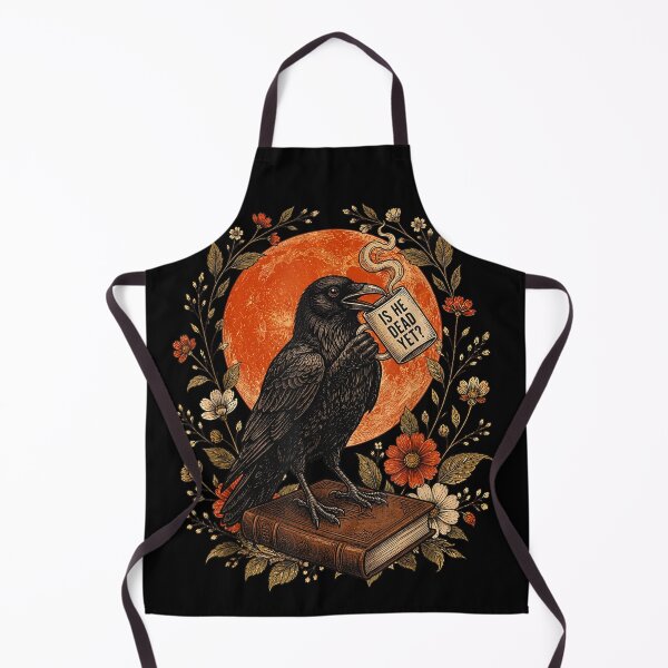Item preview, Is He Vintage Dead Yet Dark Crow Raven Bird Humor Gothic designed and sold by studiopekepeke.