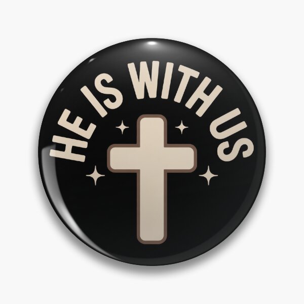 Item preview, He Is With Us Christian T-Shirt | Retro Arc Cross Faith Religious Gift designed and sold by EvolusionPro.
