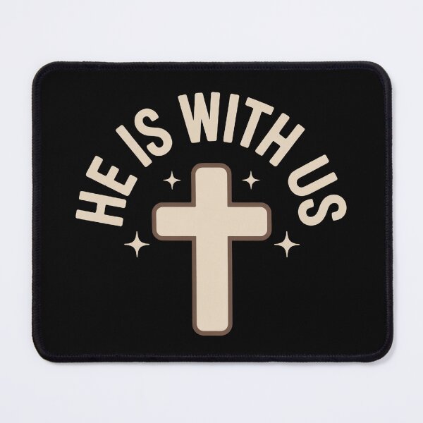 Item preview,  He Is With Us Christian T-Shirt | Retro Arc Cross Faith Religious Gift designed and sold by EvolusionPro.