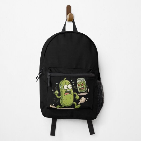 Item preview, Funny Pickle Escaping From Jar Cartoon - Cute Kawaii Pickle Run designed and sold by Basma Designs | Retro, Kawaii Shirts & Stickers.