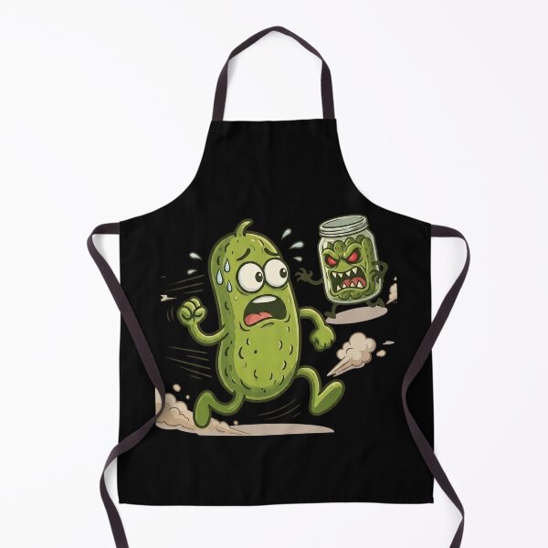Item preview, Funny Pickle Escaping From Jar Cartoon - Cute Kawaii Pickle Run designed and sold by Basma Designs | Retro, Kawaii Shirts & Stickers.