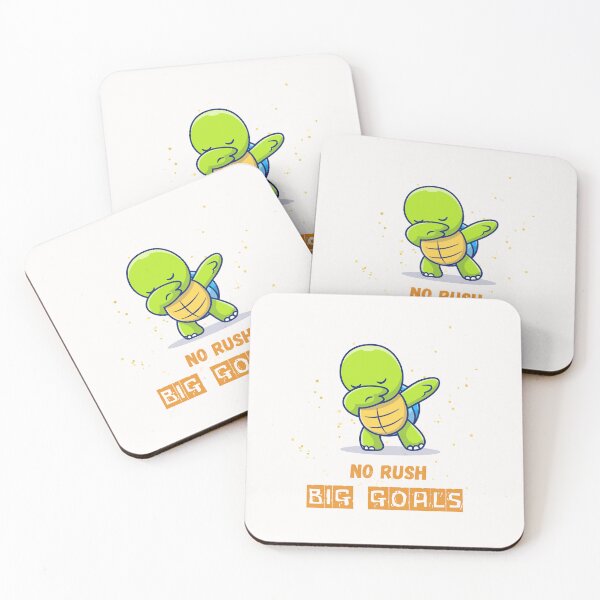Item preview, No Rush Big Goals - Dabbing Turtle Funny Quote designed and sold by Noble-bee.