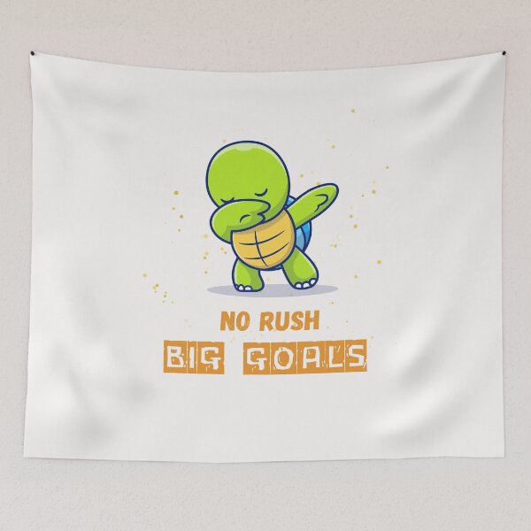 Item preview, No Rush Big Goals - Dabbing Turtle Funny Quote designed and sold by Noble-bee.