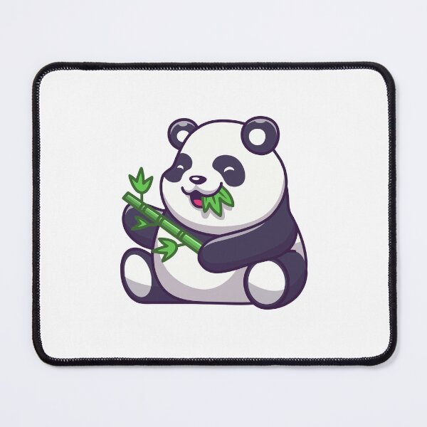 Item preview, Cute Sitting Panda Eating Green Bamboo Branch designed and sold by jbraunl.