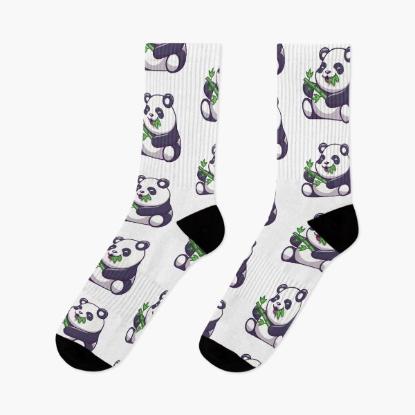 Item preview, Cute Sitting Panda Eating Green Bamboo Branch designed and sold by jbraunl.