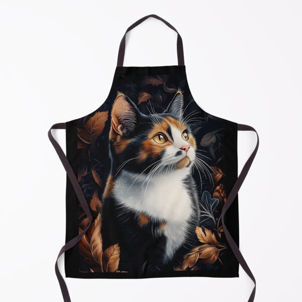 Item preview, Calico Cat in Autumn Leaves designed and sold by PetsArt.